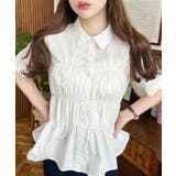 TCブロードシャーリングビスチェデザインブラウス | moment+ | 詳細画像6 