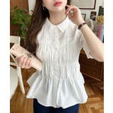 TCブロードシャーリングビスチェデザインブラウス | moment+ | 詳細画像7 