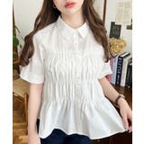 TCブロードシャーリングビスチェデザインブラウス | moment+ | 詳細画像8 