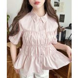 ピンク | TCブロードシャーリングビスチェデザインブラウス | moment+