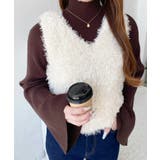 ブークレフェザーショートニットベスト | moment+ | 詳細画像13 