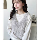 ブークレフェザーショートニットベスト | moment+ | 詳細画像23 