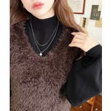 ブークレフェザーショートニットベスト | moment+ | 詳細画像28 