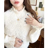 ブークレフェザーショートニットベスト | moment+ | 詳細画像4 