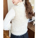 ブークレフェザーショートニットベスト | moment+ | 詳細画像5 