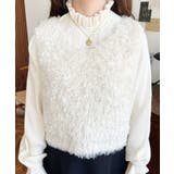 ブークレフェザーショートニットベスト | moment+ | 詳細画像7 