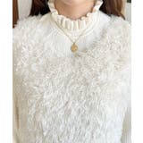 ブークレフェザーショートニットベスト | moment+ | 詳細画像8 