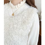 ブークレフェザーショートニットベスト | moment+ | 詳細画像9 