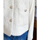 フェイクリングウール金ボタンノーカラーベスト | moment+ | 詳細画像11