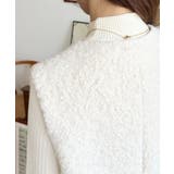 フェイクリングウール金ボタンノーカラーベスト | moment+ | 詳細画像12