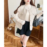 フェイクリングウール金ボタンノーカラーベスト | moment+ | 詳細画像30