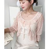 フラワーストライプストレッチレースショート丈フリルカーディガン | moment+ | 詳細画像28 