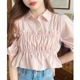 無地&マルチストライプフリルビスチェセット半袖シャツブラウス | moment+ | 詳細画像43