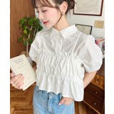 無地&マルチストライプフリルビスチェセット半袖シャツブラウス | moment+ | 詳細画像6