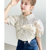 無地＆マルチストライプリボンビスチェセット半袖シャツブラウス | moment+ | 詳細画像21 