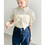 無地＆マルチストライプリボンビスチェセット半袖シャツブラウス | moment+ | 詳細画像24 