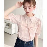 無地＆マルチストライプリボンビスチェセット半袖シャツブラウス | moment+ | 詳細画像26 