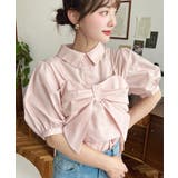 無地＆マルチストライプリボンビスチェセット半袖シャツブラウス | moment+ | 詳細画像47 