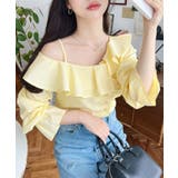 フロントタックアシンメトリーフリルワンショルダーブラウス | moment+ | 詳細画像20 