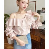 フロントタックアシンメトリーフリルワンショルダーブラウス | moment+ | 詳細画像25 