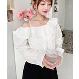 フロントタックアシンメトリーフリルワンショルダーブラウス | moment+ | 詳細画像6 