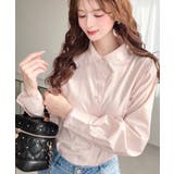 衿ワンポイント刺繍ピコレース長袖ブラウス | moment+ | 詳細画像20