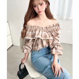 マルチウェイオフショルフリルリボンショート丈長袖チェックブラウス | moment+ | 詳細画像17