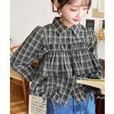 フリルビスチェセット裾ドロストリボン長袖チェックシャツ | moment+ | 詳細画像18 