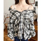 マルチウェイ長袖ルーズチェックシャツ | moment+ | 詳細画像12 