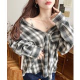 マルチウェイ長袖ルーズチェックシャツ | moment+ | 詳細画像2 