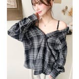 マルチウェイ長袖ルーズチェックシャツ | moment+ | 詳細画像31 