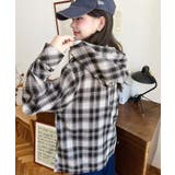 フード付き長袖チェックシャツ | moment+ | 詳細画像10 