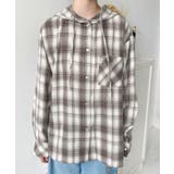 フード付き長袖チェックシャツ | moment+ | 詳細画像26 