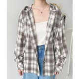 フード付き長袖チェックシャツ | moment+ | 詳細画像28 