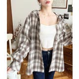 フード付き長袖チェックシャツ | moment+ | 詳細画像37 