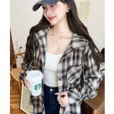 フード付き長袖チェックシャツ | moment+ | 詳細画像7 