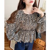 オフショルティアードレオパードプルオーバー | moment+ | 詳細画像11 