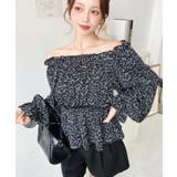 オフショルティアードレオパードプルオーバー | moment+ | 詳細画像2 