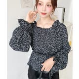 オフショルティアードレオパードプルオーバー | moment+ | 詳細画像6 