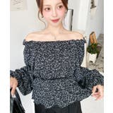 グレー | オフショルティアードレオパードプルオーバー | moment+