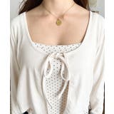 フロントリボンカーディガン+ドットフリルキャミアンサンブル | moment+ | 詳細画像7 