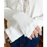 フロントリボンフリルレースカーディガン+クロスネックキャミソールアンサンブル | moment+ | 詳細画像9 