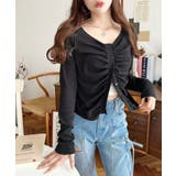 フロントギャザーショートカーディガン | moment+ | 詳細画像14 