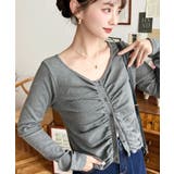 フロントギャザーショートカーディガン | moment+ | 詳細画像16 