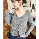 フロントギャザーショートカーディガン | moment+ | 詳細画像18 