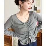 フロントギャザーショートカーディガン | moment+ | 詳細画像19 