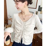 フロントギャザーショートカーディガン | moment+ | 詳細画像3 