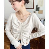 フロントギャザーショートカーディガン | moment+ | 詳細画像5 