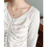 フロントギャザーショートカーディガン | moment+ | 詳細画像7 