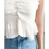 フロントシャーリングキャミ＋フリルリボンボレロセット シアースモッキングライク | moment+ | 詳細画像10 